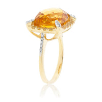 Oval Citrine, Yellow Sapphire and Diamond Ring - Park City Jewelers