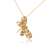 Oval Cluster Morganite and Diamond Butterfly Pendant - Park City Jewelers