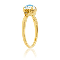 Oval Crystal Over Turquoise & Diamond Ring - Park City Jewelers