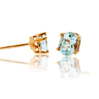 Oval Cut Aquamarine Stud Earrings - Park City Jewelers