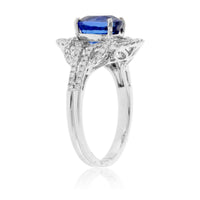 Oval Cut Tanzanite and Diamond Art Deco Style Ring - Park City Jewelers