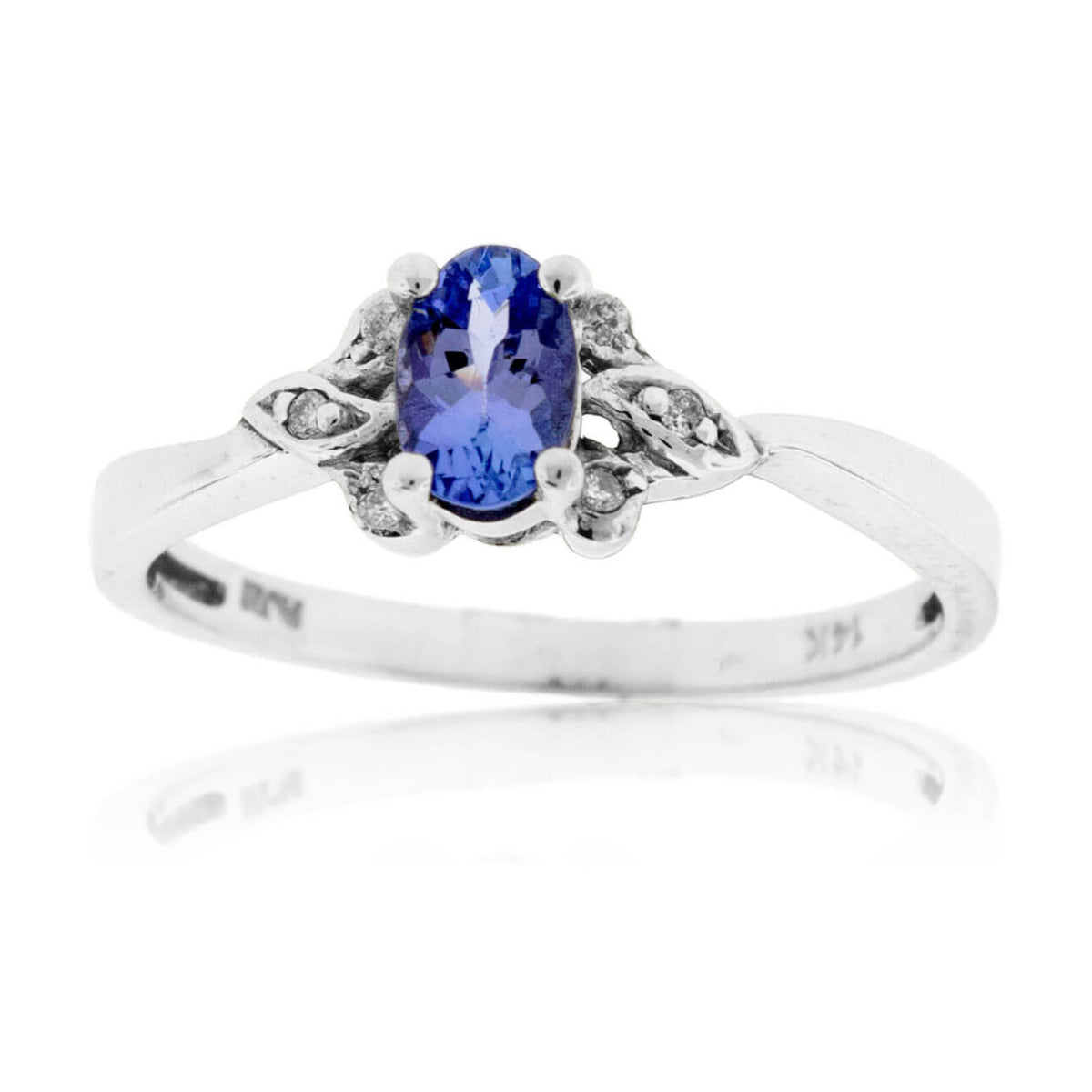 Oval Cut Tanzanite & Diamond Accented Ring - Park City Jewelers
