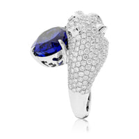 Oval Cut Tanzanite Panther Diamond Ring - Park City Jewelers