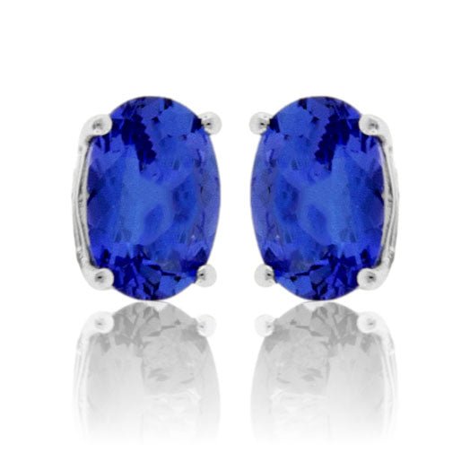 Oval Cut Tanzanite Stud Earrings - Park City Jewelers