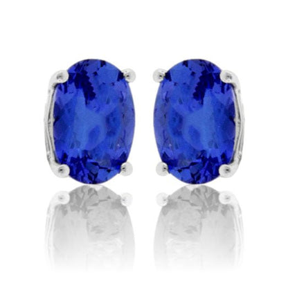 Oval Cut Tanzanite Stud Earrings - Park City Jewelers