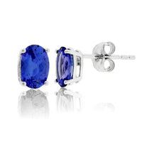 Oval Cut Tanzanite Stud Earrings - Park City Jewelers