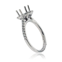 Oval Diamond Engagement Semi-Mount Ring - Park City Jewelers