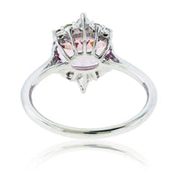 Oval East West Morganite & Diamond Ring - Park City Jewelers