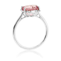 Oval East West Morganite & Diamond Ring - Park City Jewelers