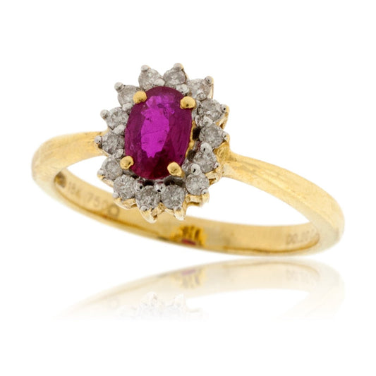 Oval Estate Style Ruby Ring - Park City Jewelers