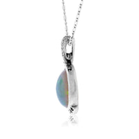 Oval Ethiopian Opal with Diamond Accented Pendant - Park City Jewelers