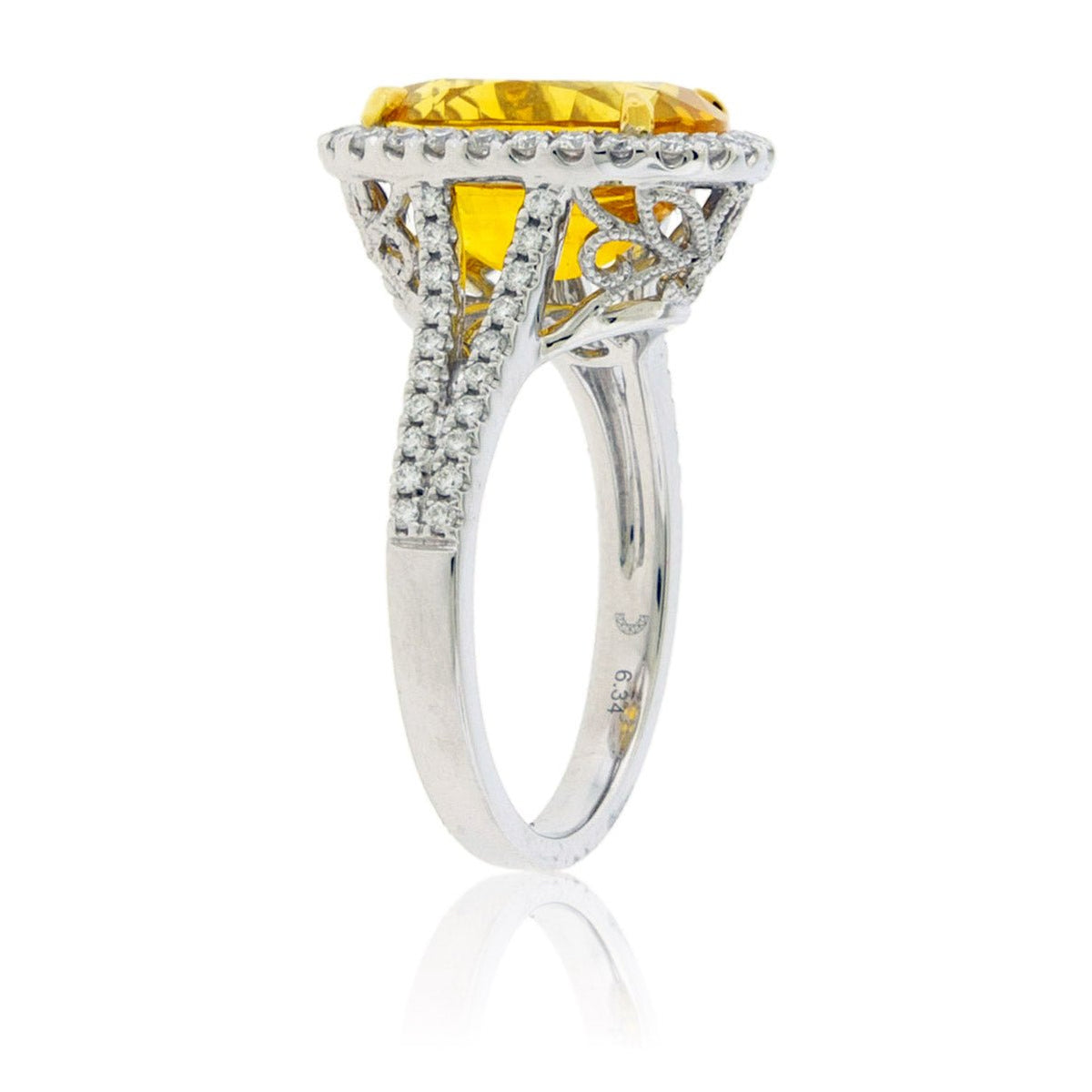 Oval Golden Sapphire & Diamond Accented Pendant - Park City Jewelers