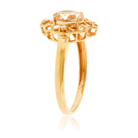 Oval Morganite & Filigree Diamond Ring - Park City Jewelers