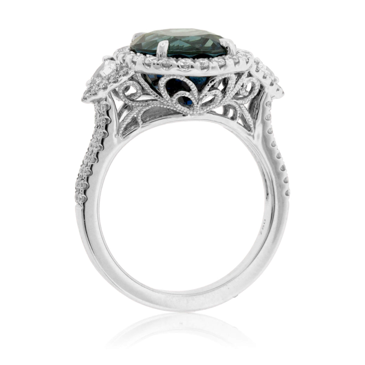 Oval NO Heat Sapphire & Diamond Ring - Park City Jewelers