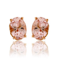 Oval Pink Morganite Stud Earrings - Park City Jewelers