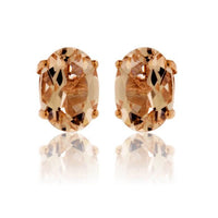 Oval Pink Morganite Stud Earrings - Park City Jewelers