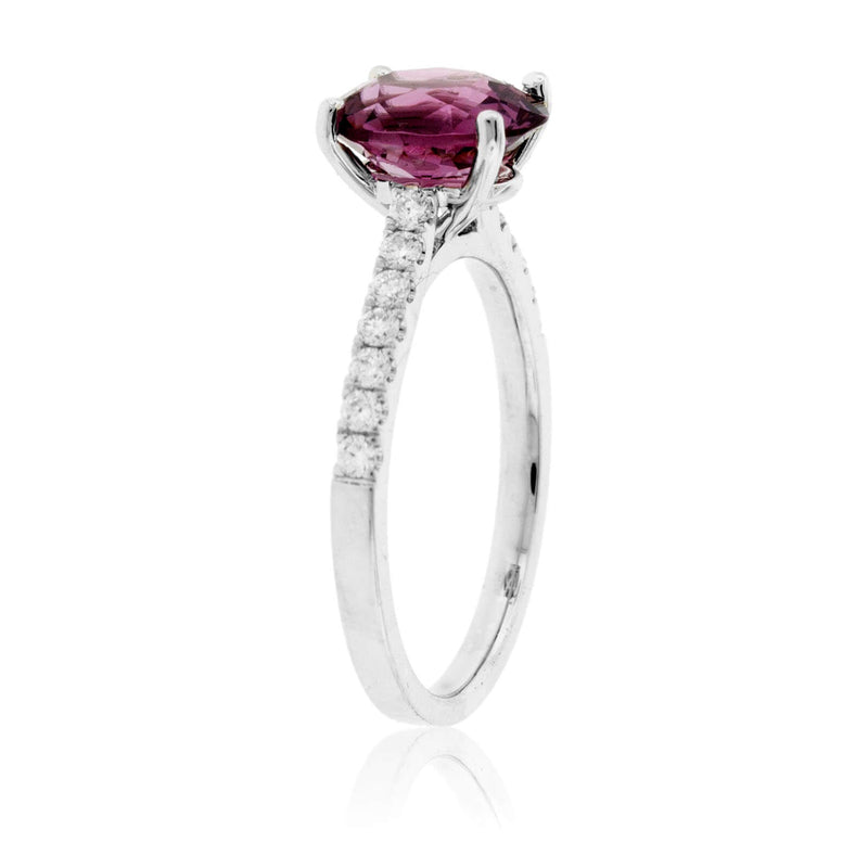 Oval Pink Spinel & Diamond Ring - Park City Jewelers