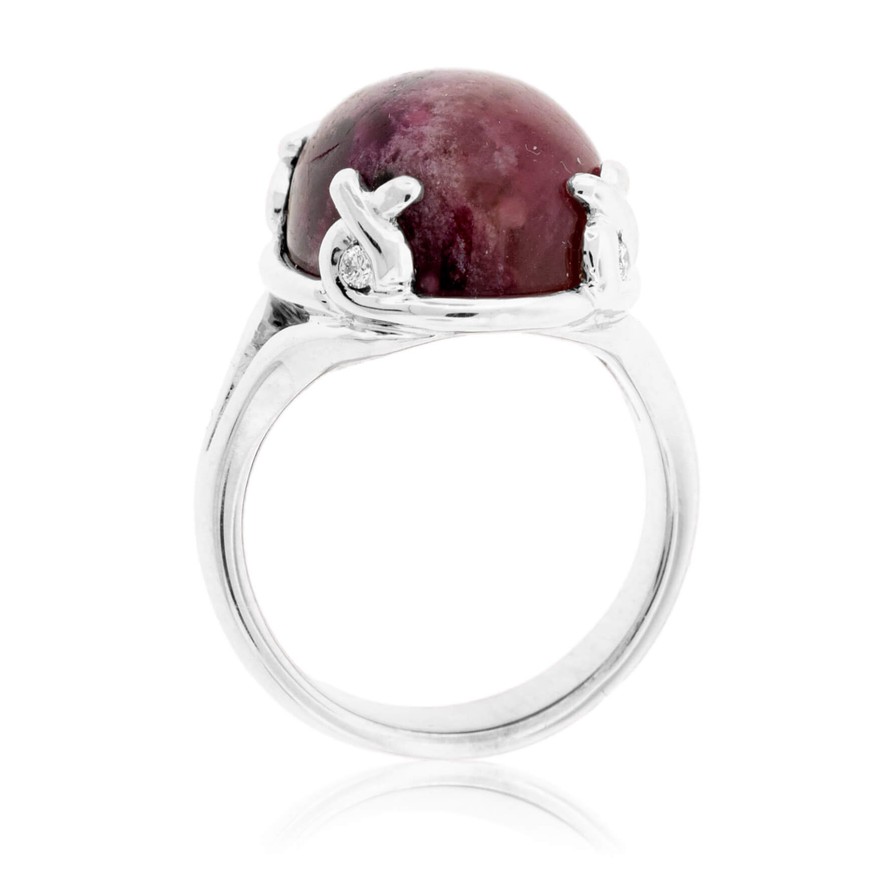 Oval Red Emerald Cabochon Hand Crafted Ring - Park City Jewelers
