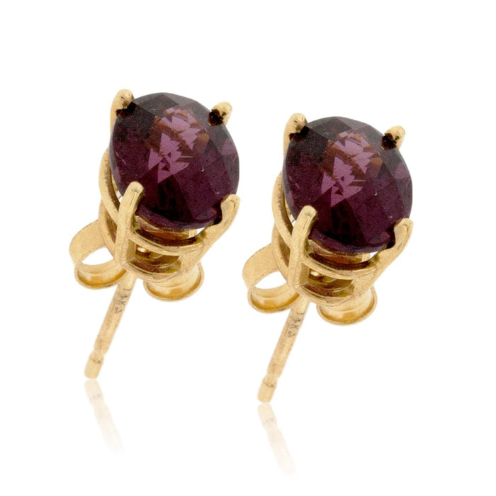 Oval Rhodolite Garnet Earrings - Park City Jewelers