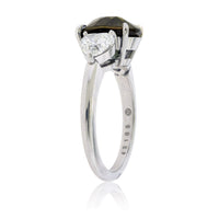 Oval-Shape Alexandrite & Diamond 3 Stone Style Ring - Park City Jewelers