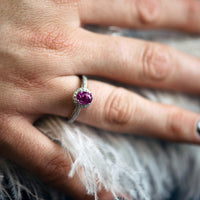 Oval Shaped Pink Sapphire Diamond Ring - Park City Jewelers