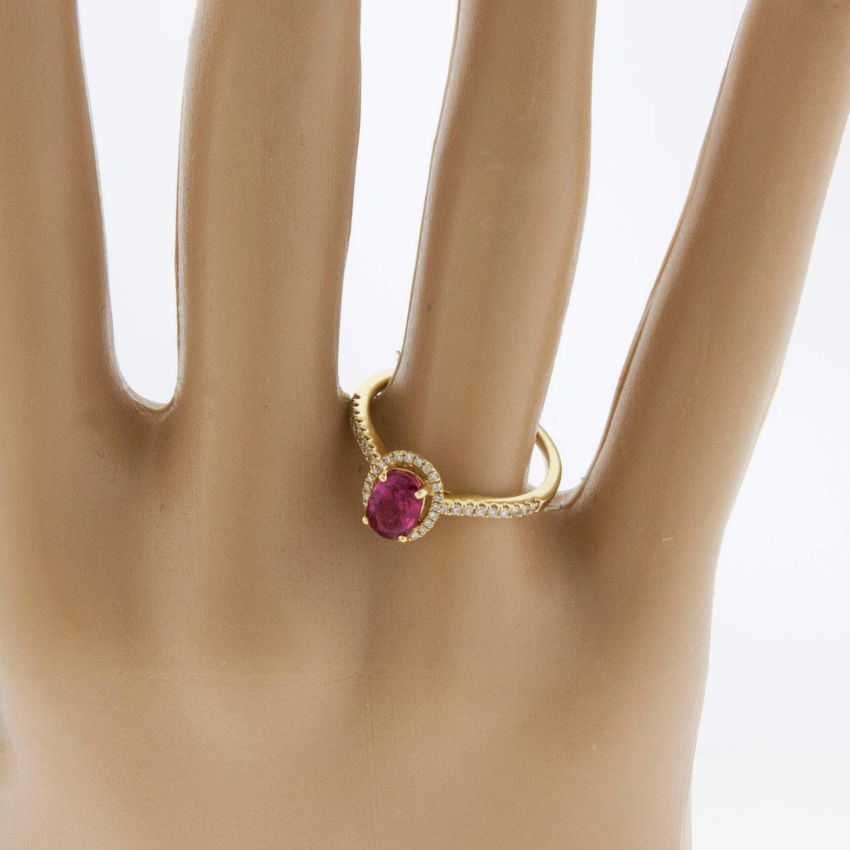 Oval Shaped Ruby and Diamond Ring - Park City Jewelers