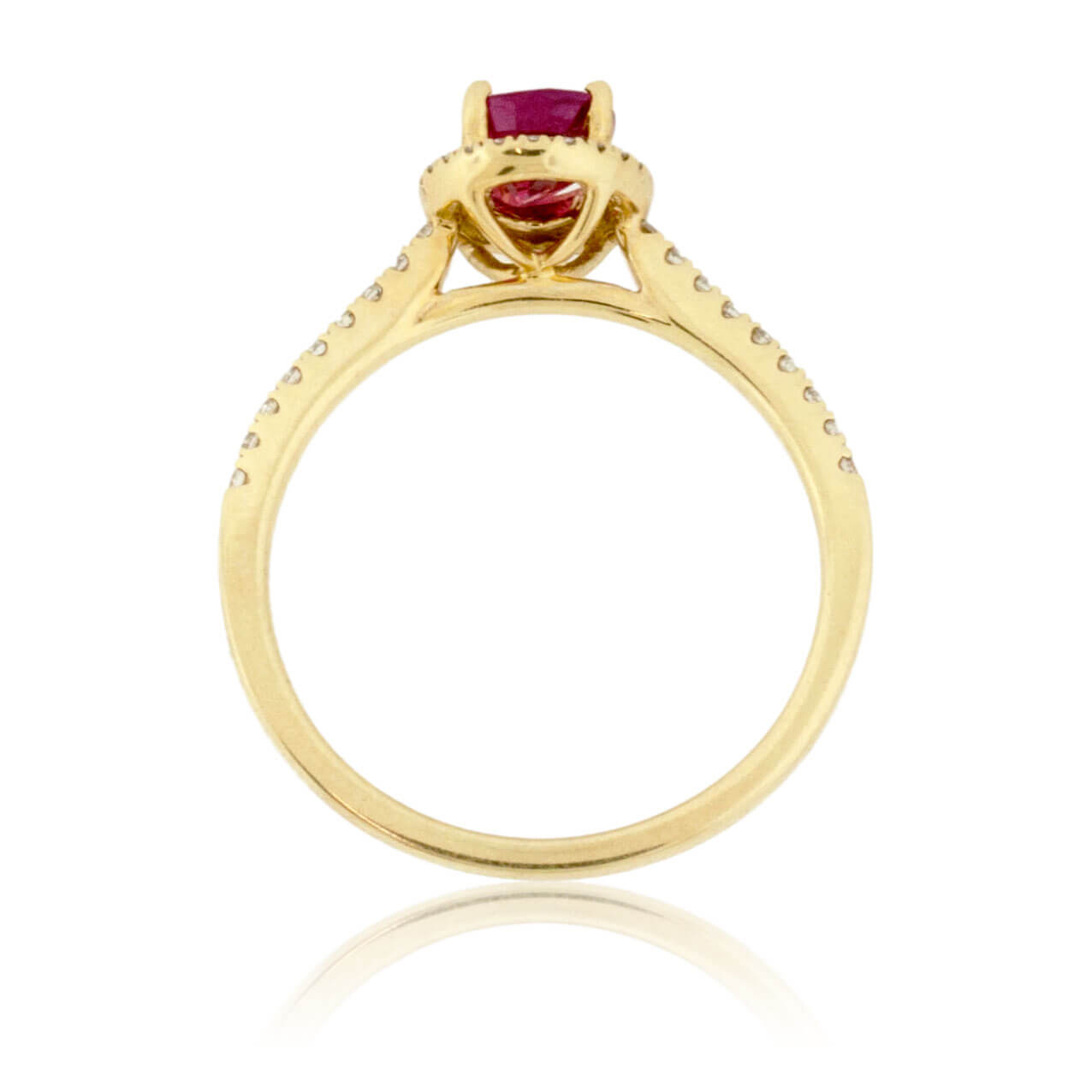 Oval Shaped Ruby and Diamond Ring - Park City Jewelers