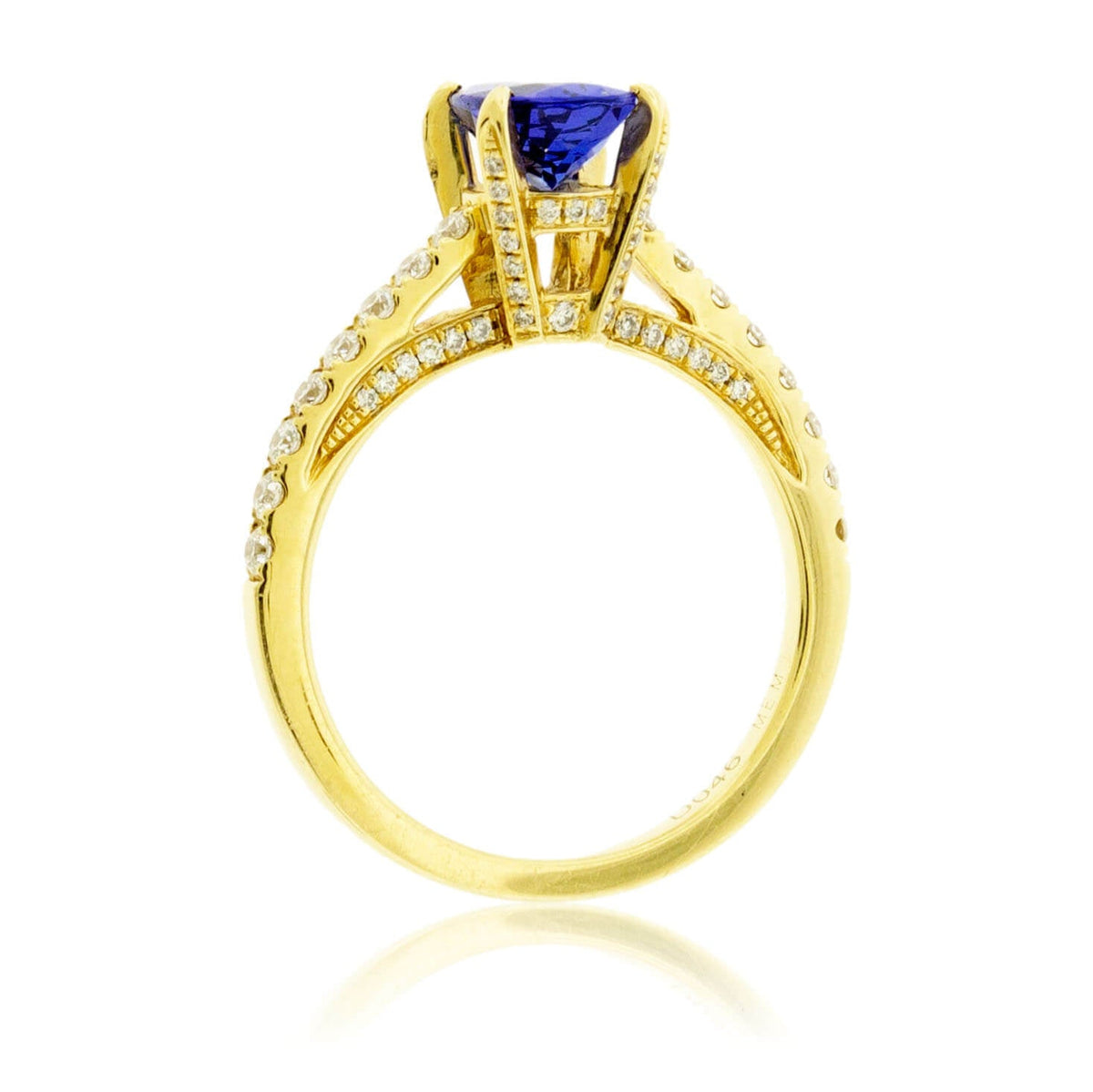 Oval Tanzanite & Diamond Accented Yellow Gold Ring - Park City Jewelers