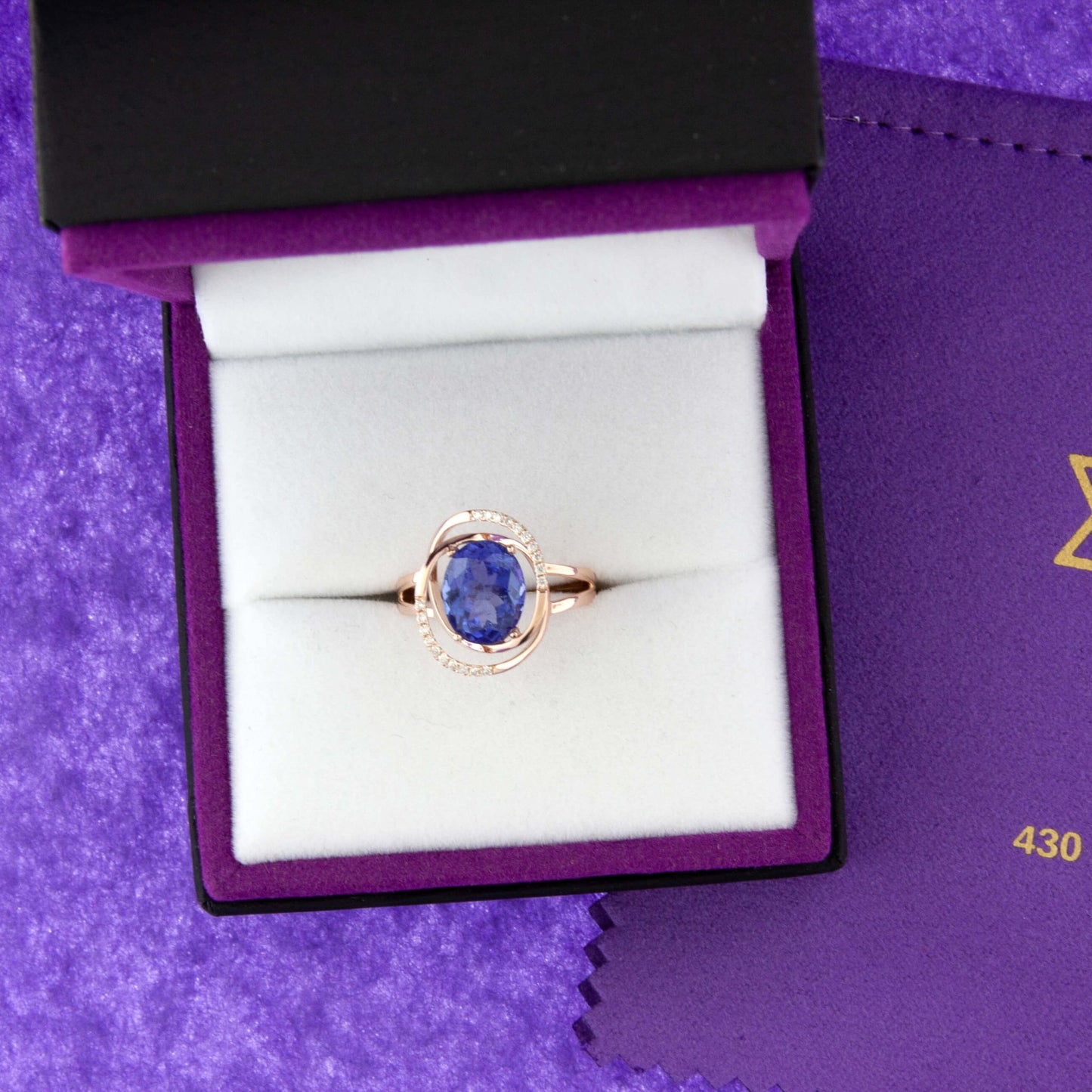 Oval Tanzanite & Diamond Ring - Park City Jewelers