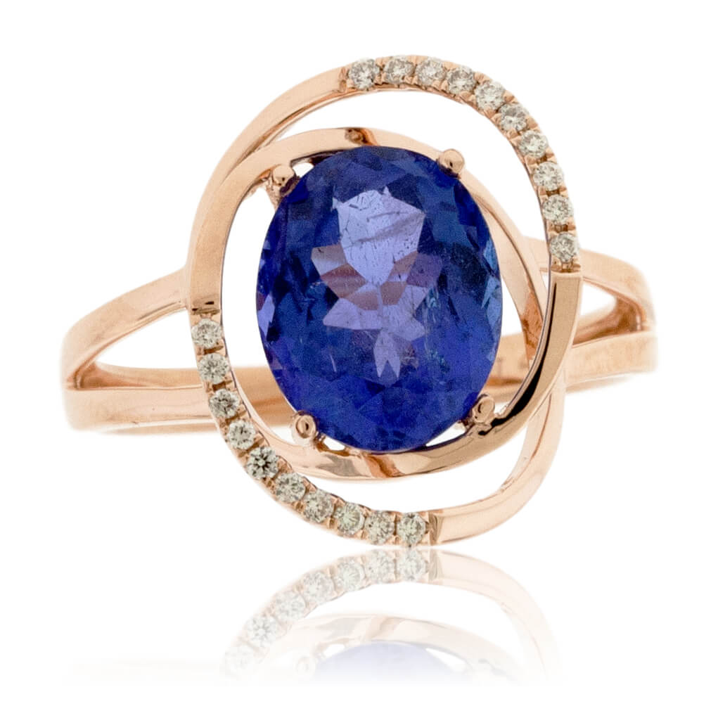 Oval Tanzanite & Diamond Ring - Park City Jewelers