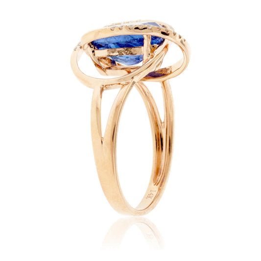 Oval Tanzanite & Diamond Ring - Park City Jewelers