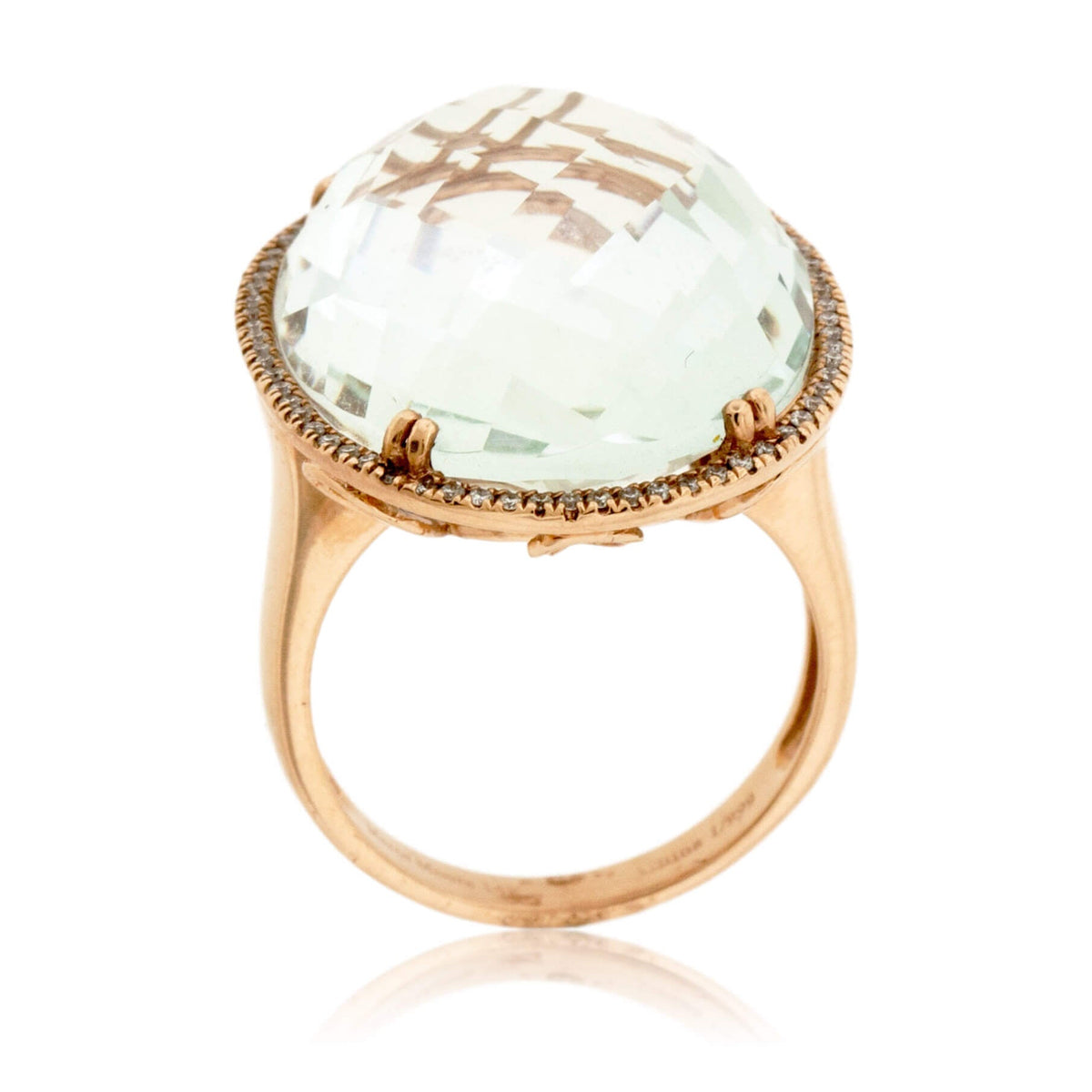 Oval Topaz & Diamond Halo Ring - Park City Jewelers