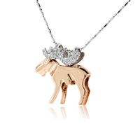 Pave Diamond Antlered Moose - Park City Jewelers