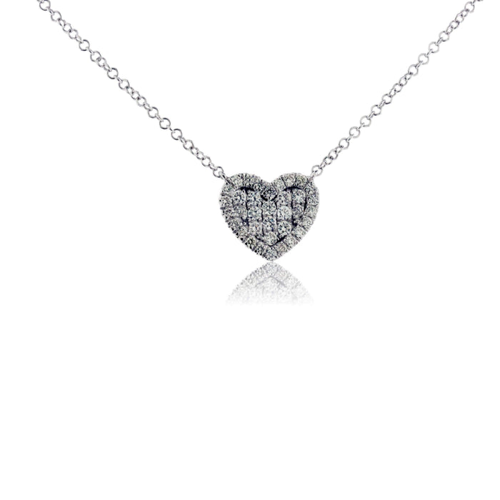 Pave Diamond Heart Pendant - Park City Jewelers