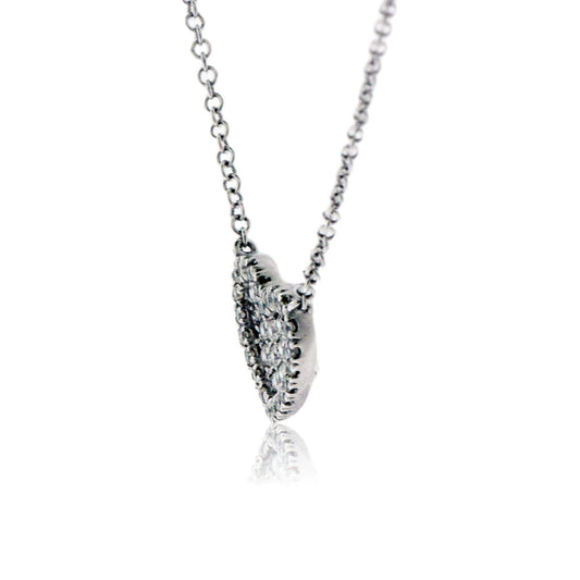 Pave Diamond Heart Pendant - Park City Jewelers