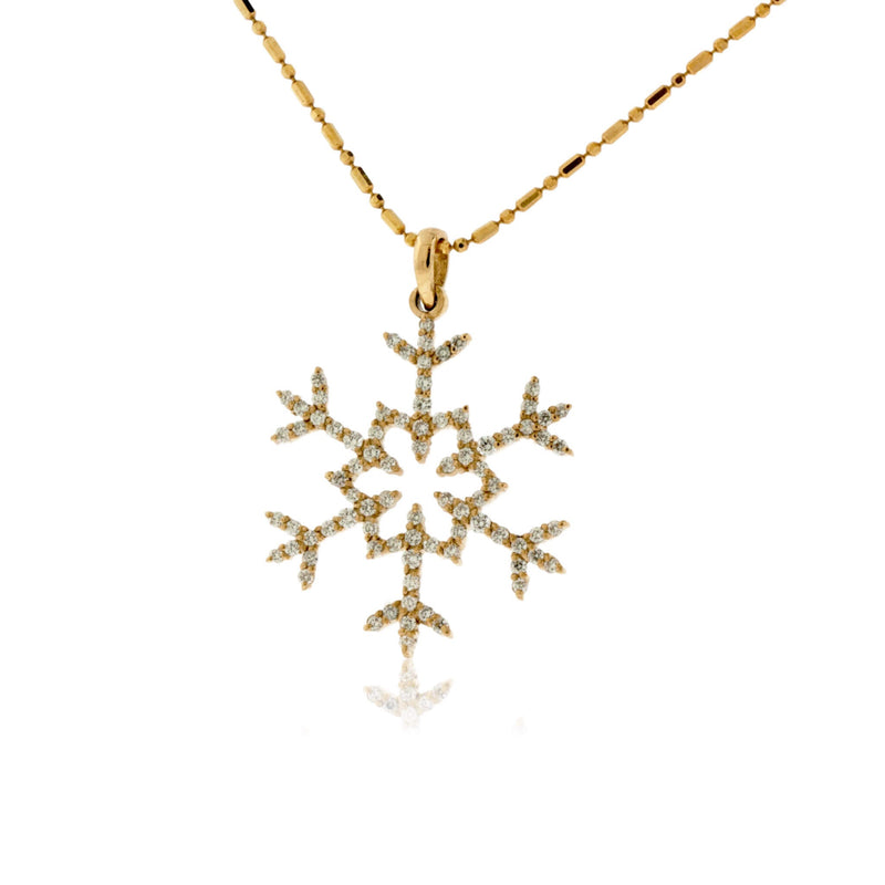 Pave Diamond Snowflake Pendant / Necklace - Park City Jewelers
