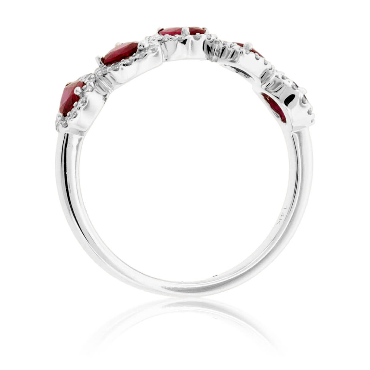 Pear Cut Ruby & Diamond Halo Ring - Park City Jewelers