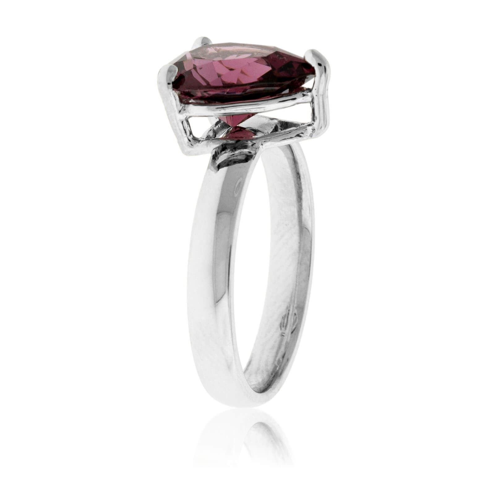 Pear Garnet Solitaire Ring - Park City Jewelers