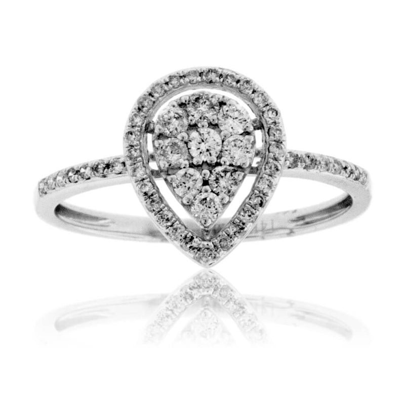 Pear Shaped Diamond Cluster Style Ring - Park City Jewelers