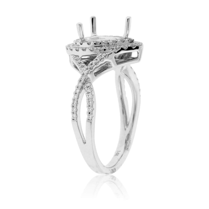 Pear Shaped Diamond Engagement Semi-Mount Ring - Park City Jewelers