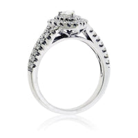 Pear Shaped Double Halo Engagement Ring - Park City Jewelers