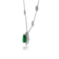 Pear-Shaped Emerald & Diamond Accented Chain - Park City Jewelers
