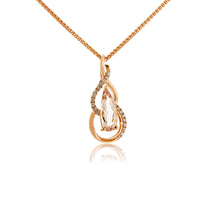 Pear Shaped Morganite and Diamond Pendant - Park City Jewelers