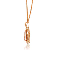 Pear Shaped Morganite and Diamond Pendant - Park City Jewelers