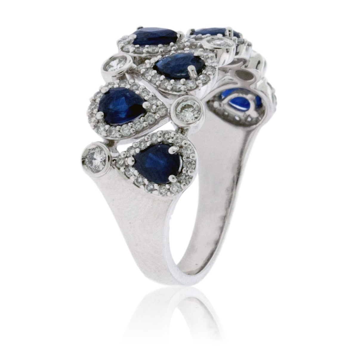 Pear Shaped Sapphire and Diamond Accented Ring - Park City Jewelers