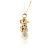 Pearl Roping Cowboy Snowman Necklace - Park City Jewelers