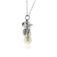 Pearl Roping Cowboy Snowman Necklace - Park City Jewelers