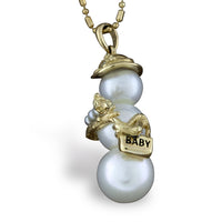 Pearl Snowlady with Baby and Diaper Bag - Park City Jewelers