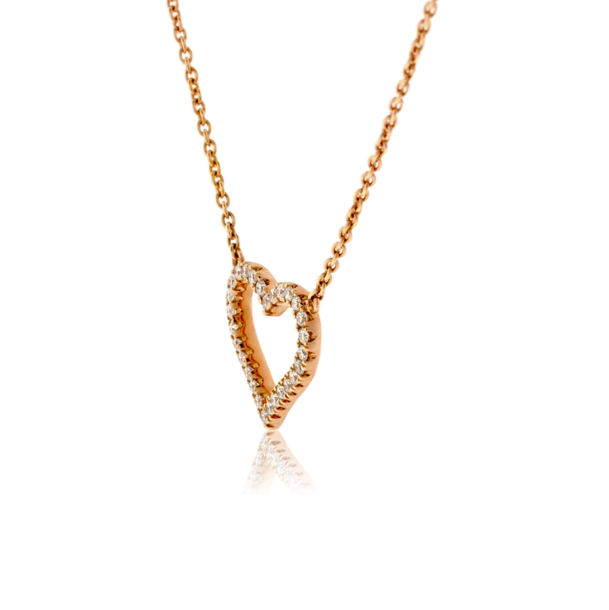 Petite Diamond Heart Necklace - Park City Jewelers