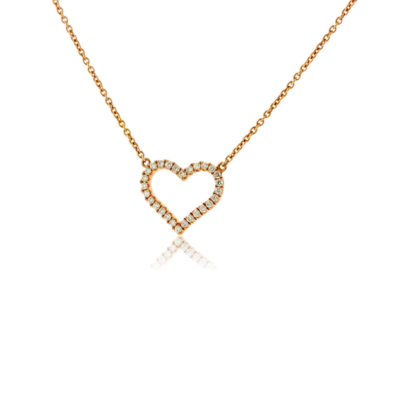 Petite Diamond Heart Necklace - Park City Jewelers